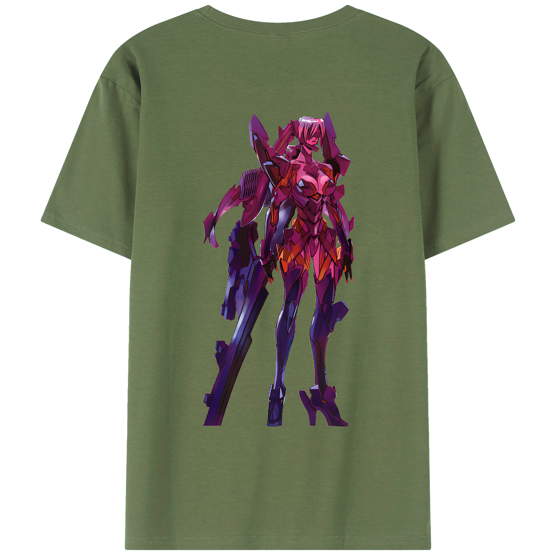 （画像用） EVA 新世紀エヴァンゲリオン 綿100％ メンズ半袖Tシャツ（バックプリント） 通気性